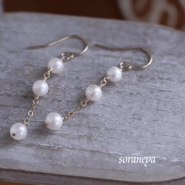 アコヤ“３peaceピアス”