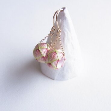 加賀ゆびぬきピアス/イヤリング『葉桜』