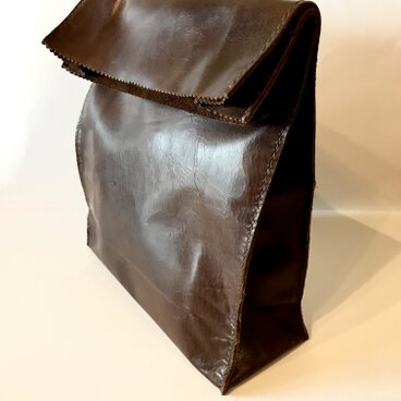 アンティーク紙袋風★クラッチバッグ【チョコ】