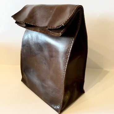 アンティーク紙袋風★バッグインバッグ【チョコ】