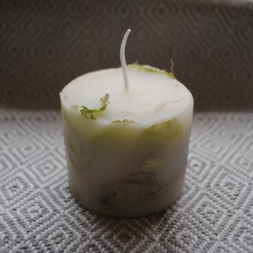 紫陽花とスモークツリーのキャンドル