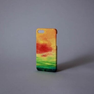 海と黄色い空の、スマホケース｜受注制作