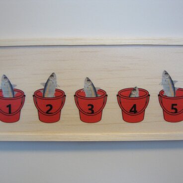 fish in the red bucket