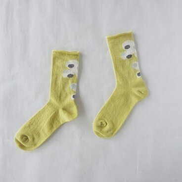 ふんわりくつした　ちょうちょ　イエロー