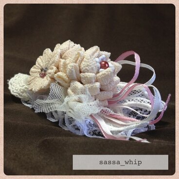 薔薇のバレッタ(ナチュラル)