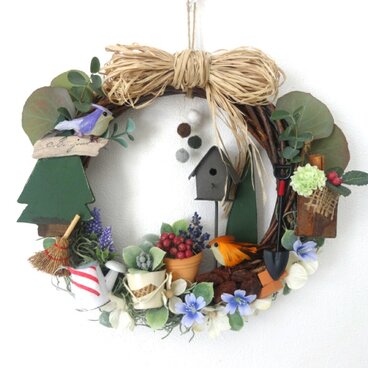 ガーデンリース*小鳥