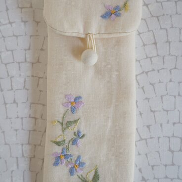 すみれのめがねケース　Yellow