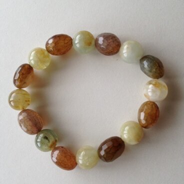 アクアマリン・クラックアゲートのブレスレット