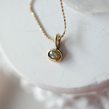 ローズカットダイヤモンドk10ゴールドペンダント