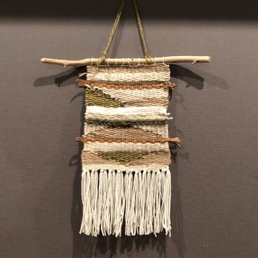 【流木タペストリー】ベージュ＆ブラウン＆カーキ