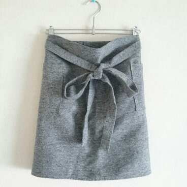 カフェエプロン＊杢グレー2