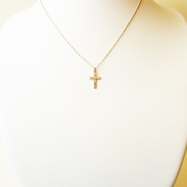 送料無料 -14kgf Small Cross Necklace- クロス ネックレス  k14gf 14金 ゴールドフィルド
