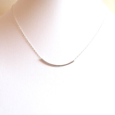 送料無料 -SV925 Tube Necklace- クロス チューブ ネックレス スターリング シルバー 銀