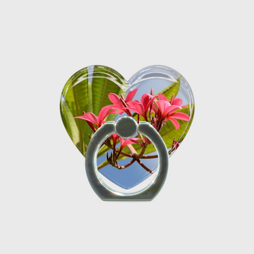 ハート型スマホリング プルメリア