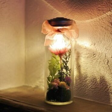 ■ドライフラワーのボトルランプ　４シーズン【春】■