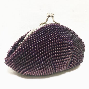 ダークパープルのがま口