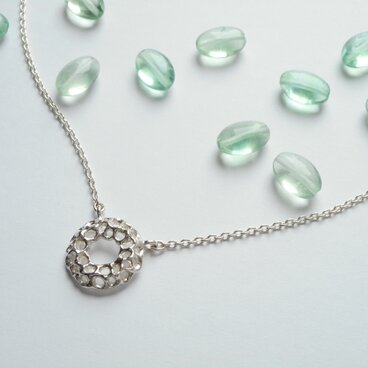 【SV925】湧き上がる～泡のサークルネックレス