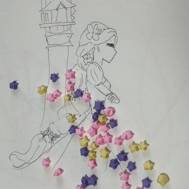 折り紙lucky starラプンツェル