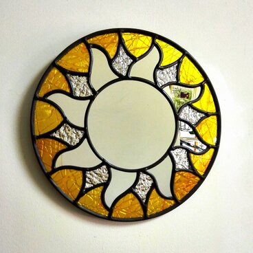 ステンドグラスミラー　Sole（ 太陽）　ケイム