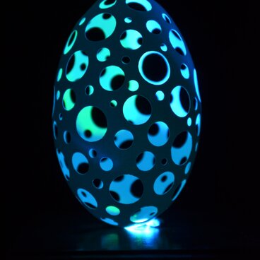 エッグアート　ランプ　円