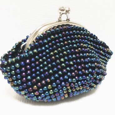 オーロラブラックのがま口