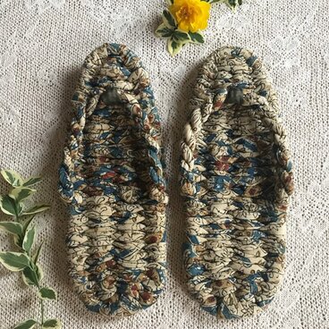 布ぞうり 〈インドの風〉Mサイズ