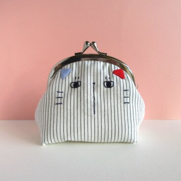 【受注製作】『ふっくらねこ』がまぐち 02