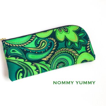 L字ファスナー長財布   Green Paisley  ＊276＊