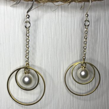 ダブルリングピアス
