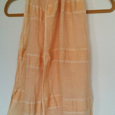 草木染(枇杷)　オーガニックコットンストール