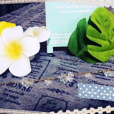 *white flower*(ブレスレット)