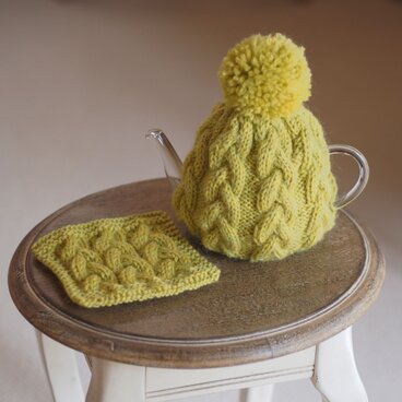 【編み物キット】ティーコゼー＆マット＜ピスタチオ＞
