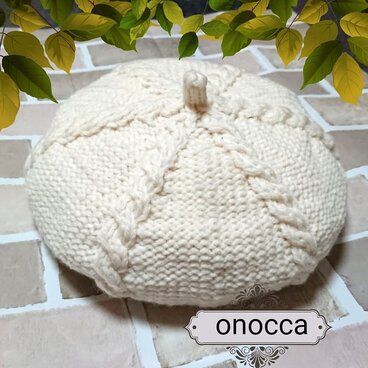 オトナ女子ニットベレー帽*ホワイト*