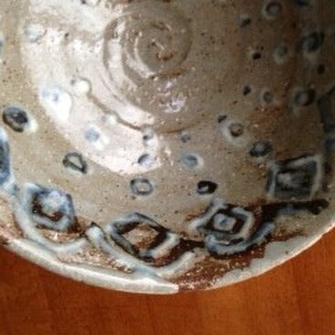 瑠璃色絵付き中鉢