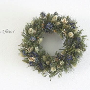 瑠璃色（るりいろ）の夏リース