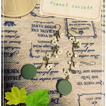 *すずらんの揺れるピアス*(green)