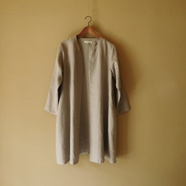 リネンのコート　グレー