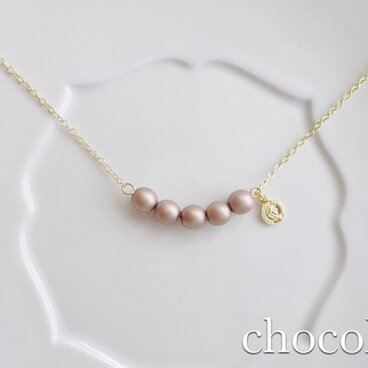 チェコガラスパールのふんわりネックレス