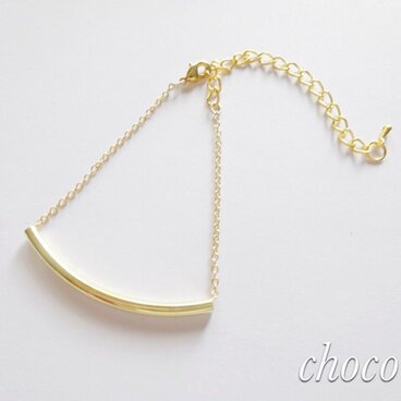 ゴールドカーブブレスレット