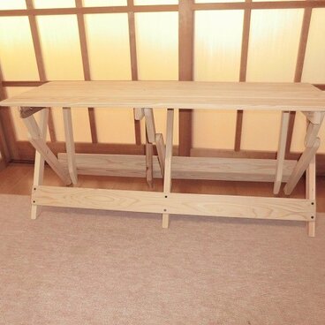 杉折りたたみベンチ(100cm)無塗装