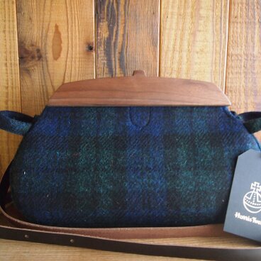 秋冬キャセロールバッグショルダー●ハリスツイード●