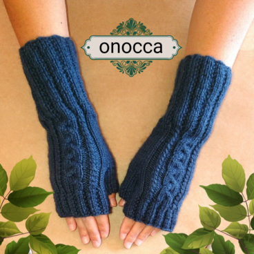 ハンドウォーマー*ネイビー*ウール100%