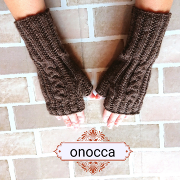 ●ハンドウォーマー*ブラウン*ウール100%