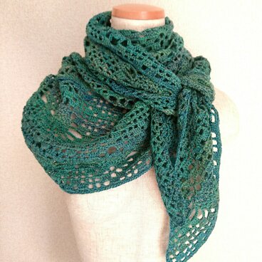 台形ショール☆あおあらし