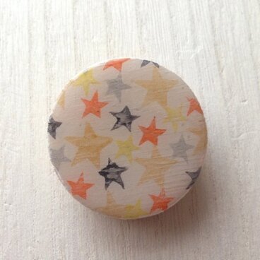 wood design brooch：star OR