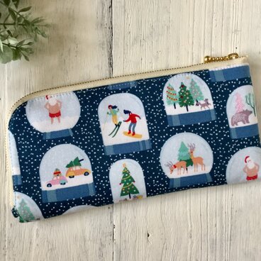 軽くて薄い♪Ｌ字長財布  スノードーム