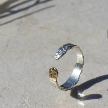 mix metal open ring アシンメトリー・オープンリング