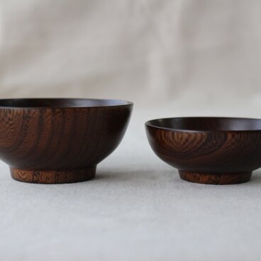 拭き漆　栗の小さな小さな重ね椀