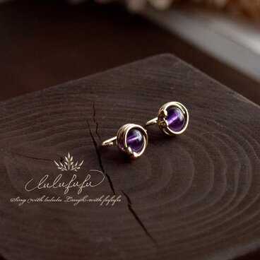 14kgf ◇uni◇イヤリング～アメジスト
