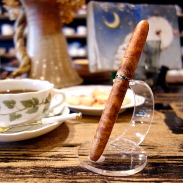 木軸万年筆 ◆ 花梨（カリン）瘤 ◆ 14K ◆ バランス型 ◆ 太軸 ◆ Chinese quince